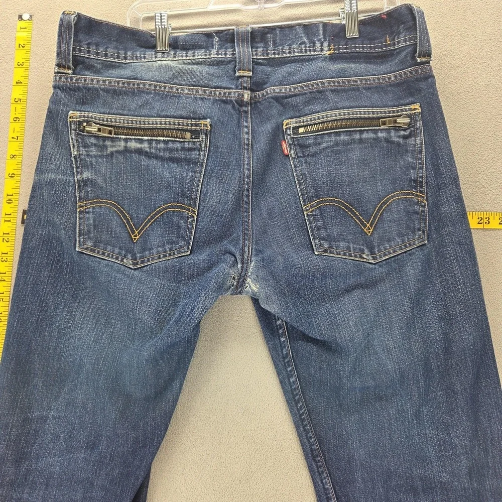 Vintage Levis 506 Jeans Mens Blue 506 Standard Engineered Zip Pockets Fits 34x30